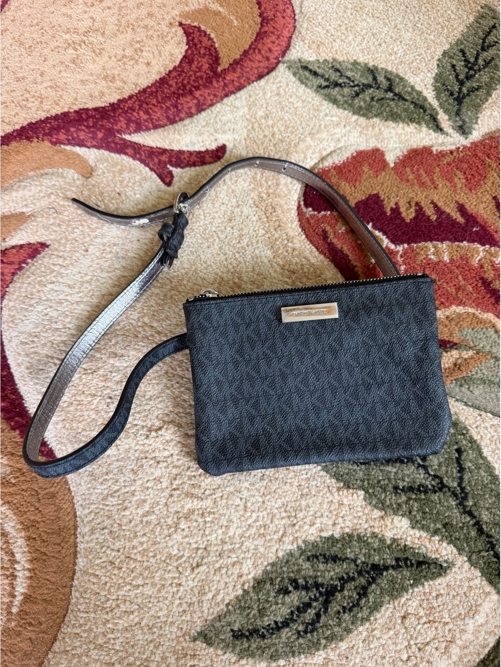 Michael Kors Black MK Logo belt Bag with Adjustable belt